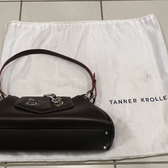 Tanner Krolle Brown and Pink Shoulder Bag with dust cover - Picture 3 of 8